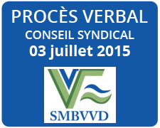 Procès verbal - 03 juillet 2015 - Syndicat Vézère Dordogne