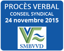 Procès verbal - 24 novembre 2015 - Syndicat Vézère Dordogne
